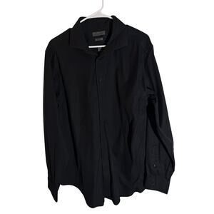 Calvin Klein Slim Fit Non‑Iron Dress Shirt • Black • Size 17 (34‑35)
